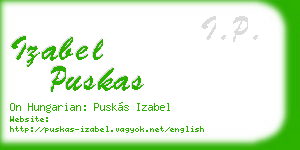 izabel puskas business card